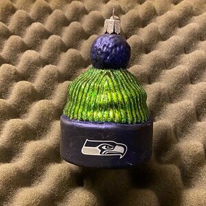 Seattle Seahawks Old World Christmas Knit Cap Ornament